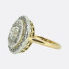 Antique 1.10 Carat Cushion Cut Diamond Cluster Ring