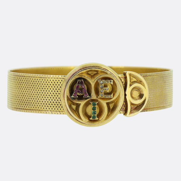 Victorian AEI Gem Set Bracelet