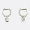 1.20 Carat Brilliant Cut Diamond Hoop and Drop Earrings