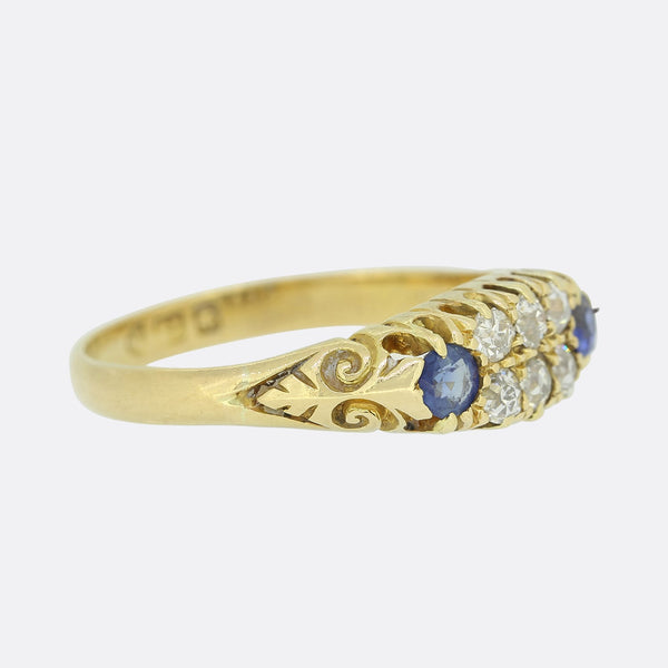 Vintage Sapphire and Diamond Ring