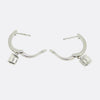1.20 Carat Brilliant Cut Diamond Hoop and Drop Earrings