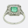 Art Deco Style Emerald and Diamond Ring