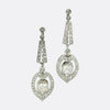 Antique French Early 20th Century Diamond Drop Earrings