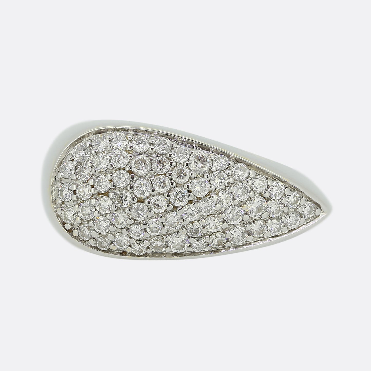 0.63 Carat Pavé Diamond Ring