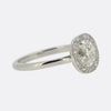 1.50 Carat Old Cushion Cut Diamond Halo Ring