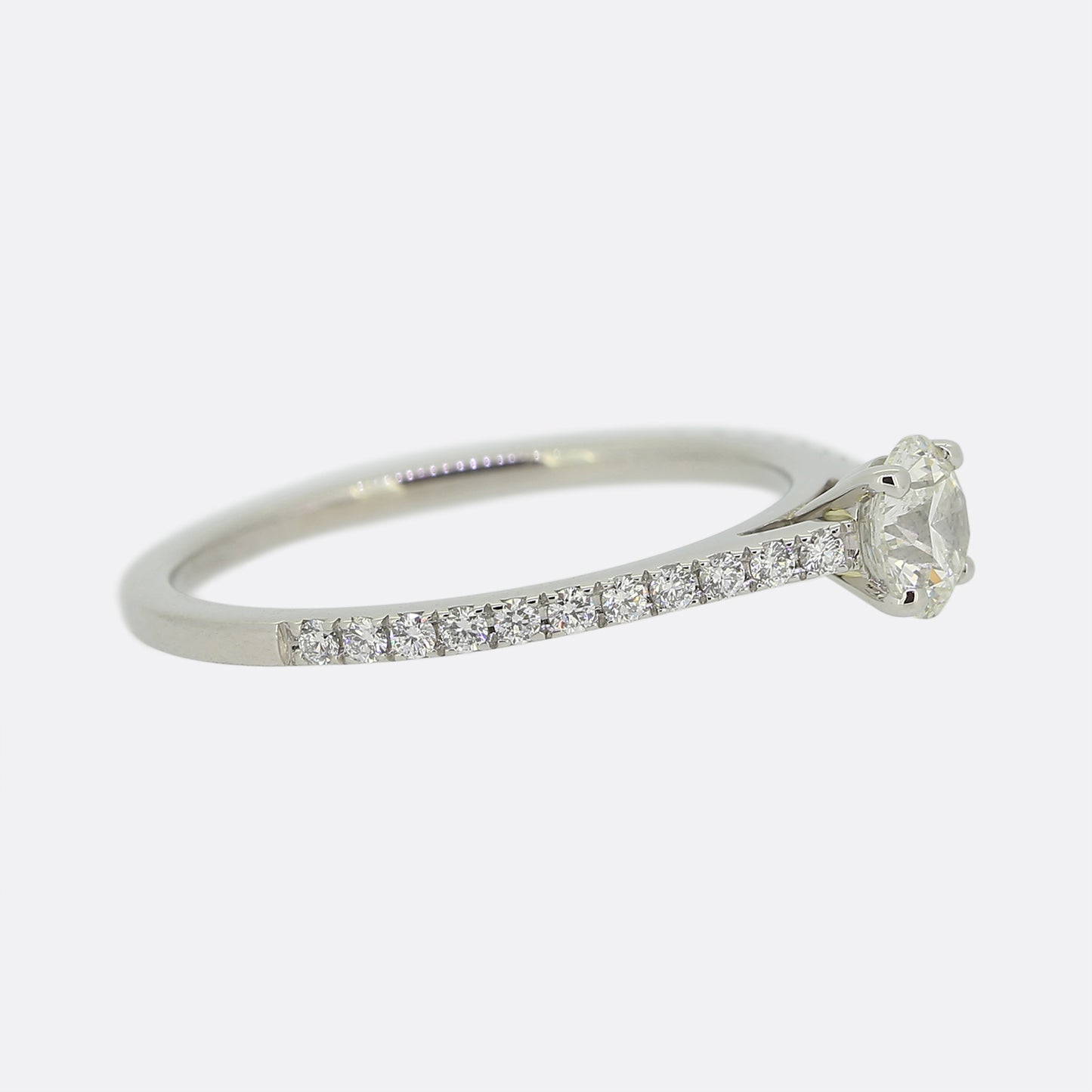 De Beers 0.41 Carat Diamond Solitaire Engagement Ring