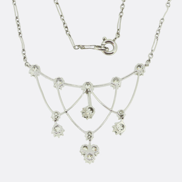 Antique Old Cut Diamond Pendant Necklace