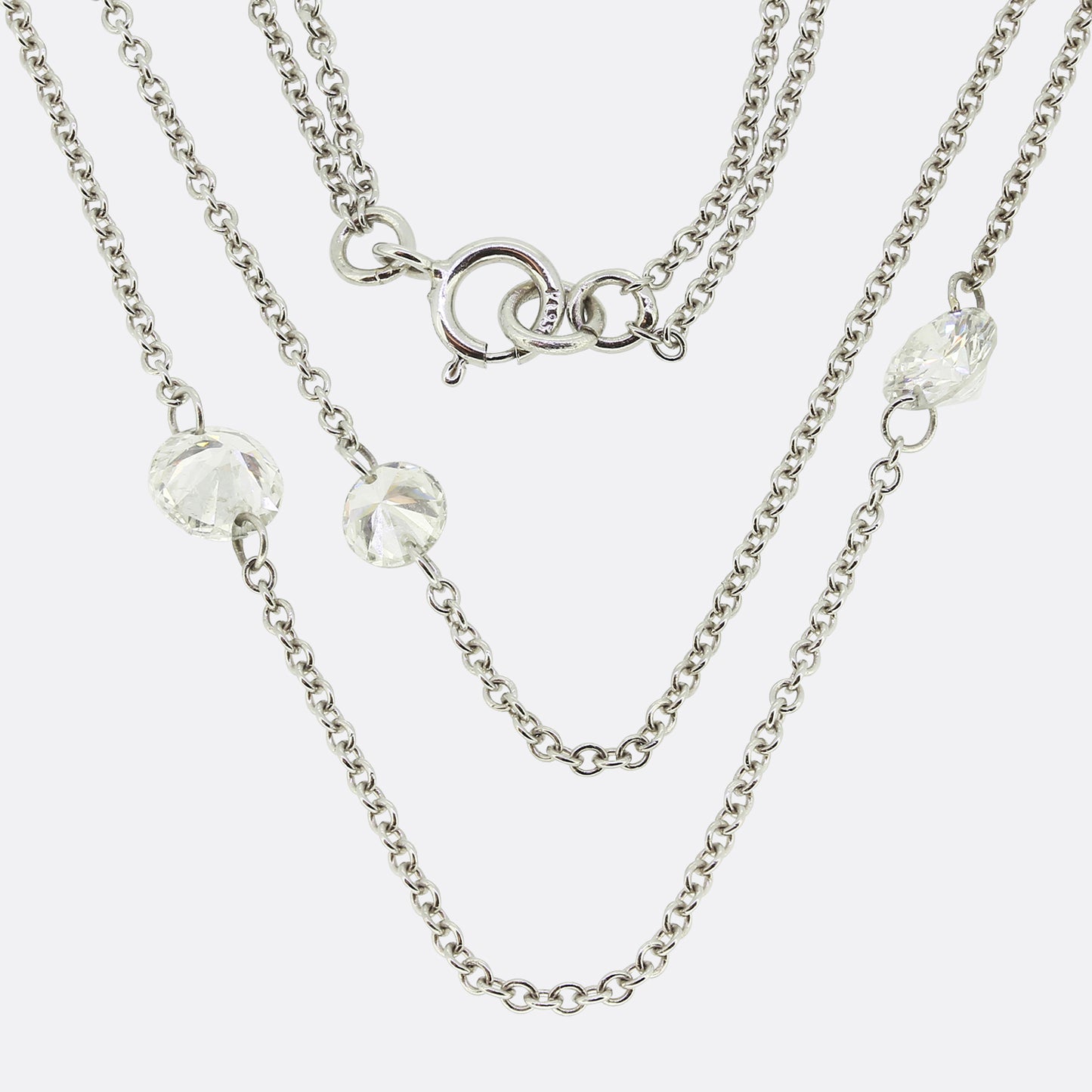 4.15 Carat Diamonds By The Yard Necklace