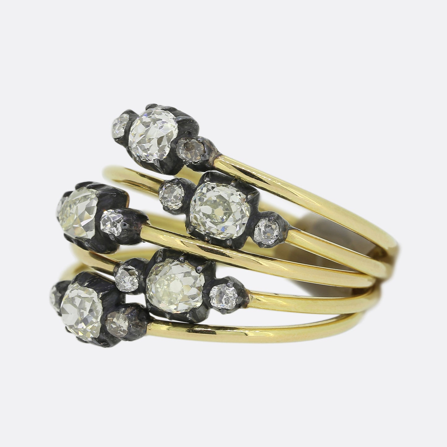 Victorian Old Cut Diamond Three-Stone Ring