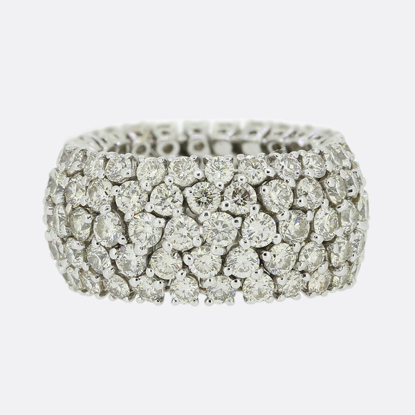 7.70 Carat Diamond Moveable Full Eternity Ring Size O