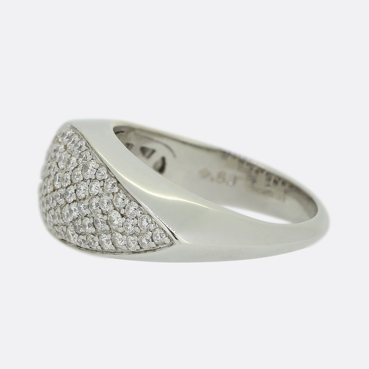 0.63 Carat Pavé Diamond Ring