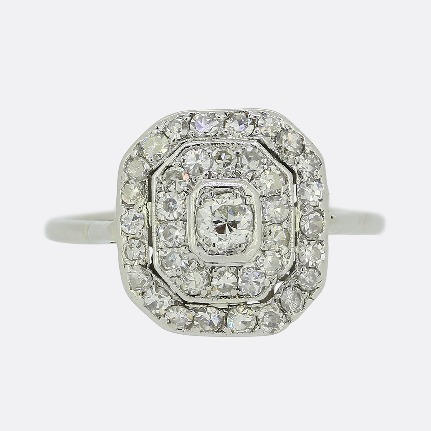 Art Deco Diamond Cluster Ring