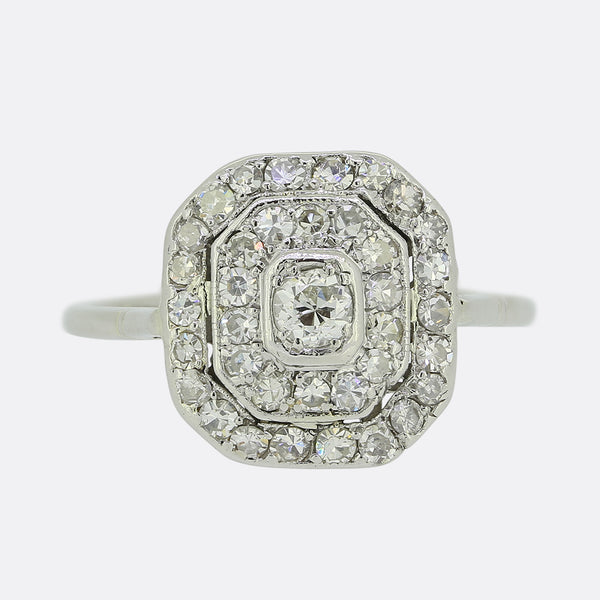 Art Deco Diamond Cluster Ring