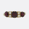 Edwardian Ruby and Diamond Three Stone Ring