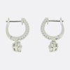 0.80 Carat Brilliant Cut Diamond Hoop and Drop Earrings