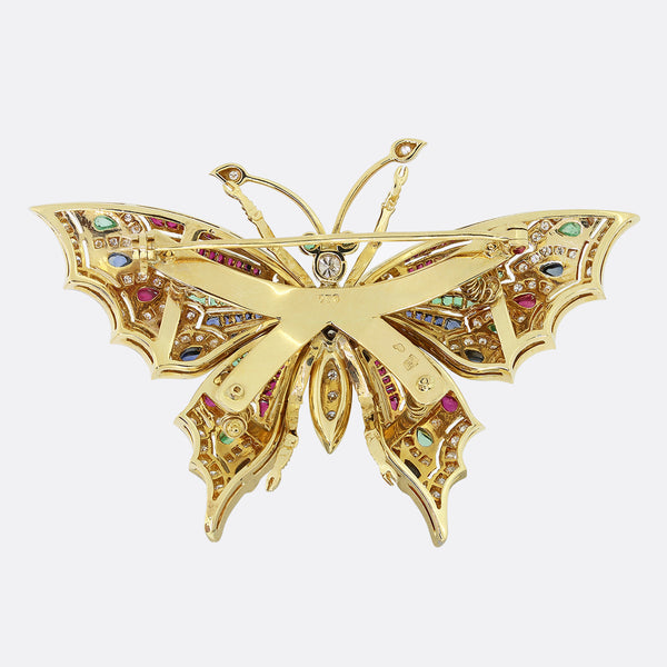 Vintage Gem-Set Butterfly Brooch