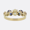 Vintage Sapphire and Diamond Five Stone Ring