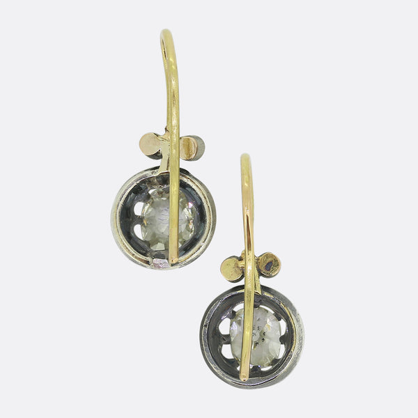 Antique Old Cut Diamond Drop Earrings