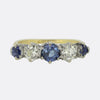 Edwardian Sapphire and Diamond Five-Stone Ring