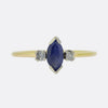 Victorian Sapphire and Diamond Three Stone Ring