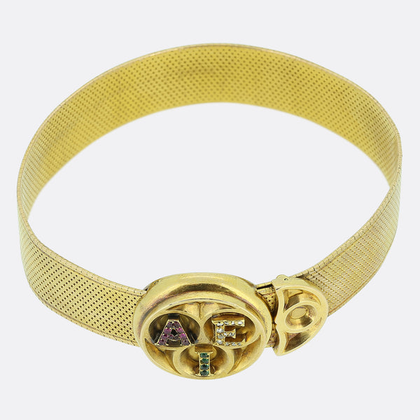 Victorian AEI Gem Set Bracelet