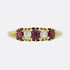 Edwardian Ruby and Diamond Five Stone Ring