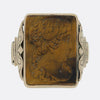 Victorian Tigers Eye Cameo Statement Ring