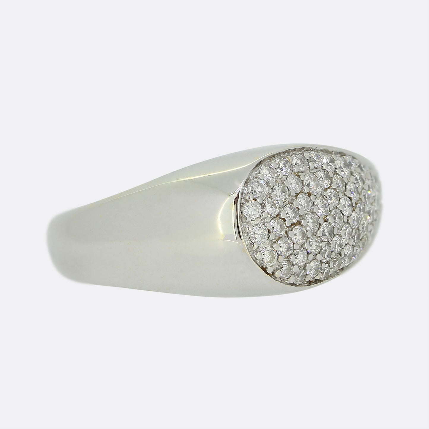 0.63 Carat Pavé Diamond Ring
