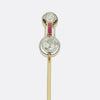 Art Deco Ruby and Diamond Stick Pin