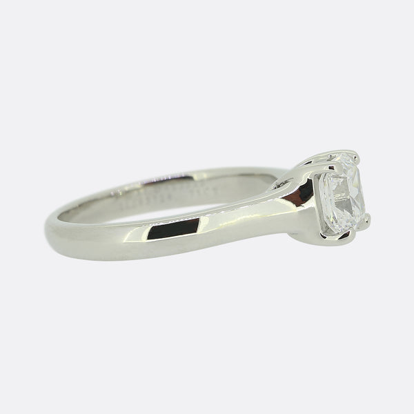 Tiffany & Co. 0.71 Carat Lucida Cut Diamond Solitaire Ring