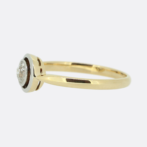 0.30 Carat Old Cut Diamond Solitaire Ring