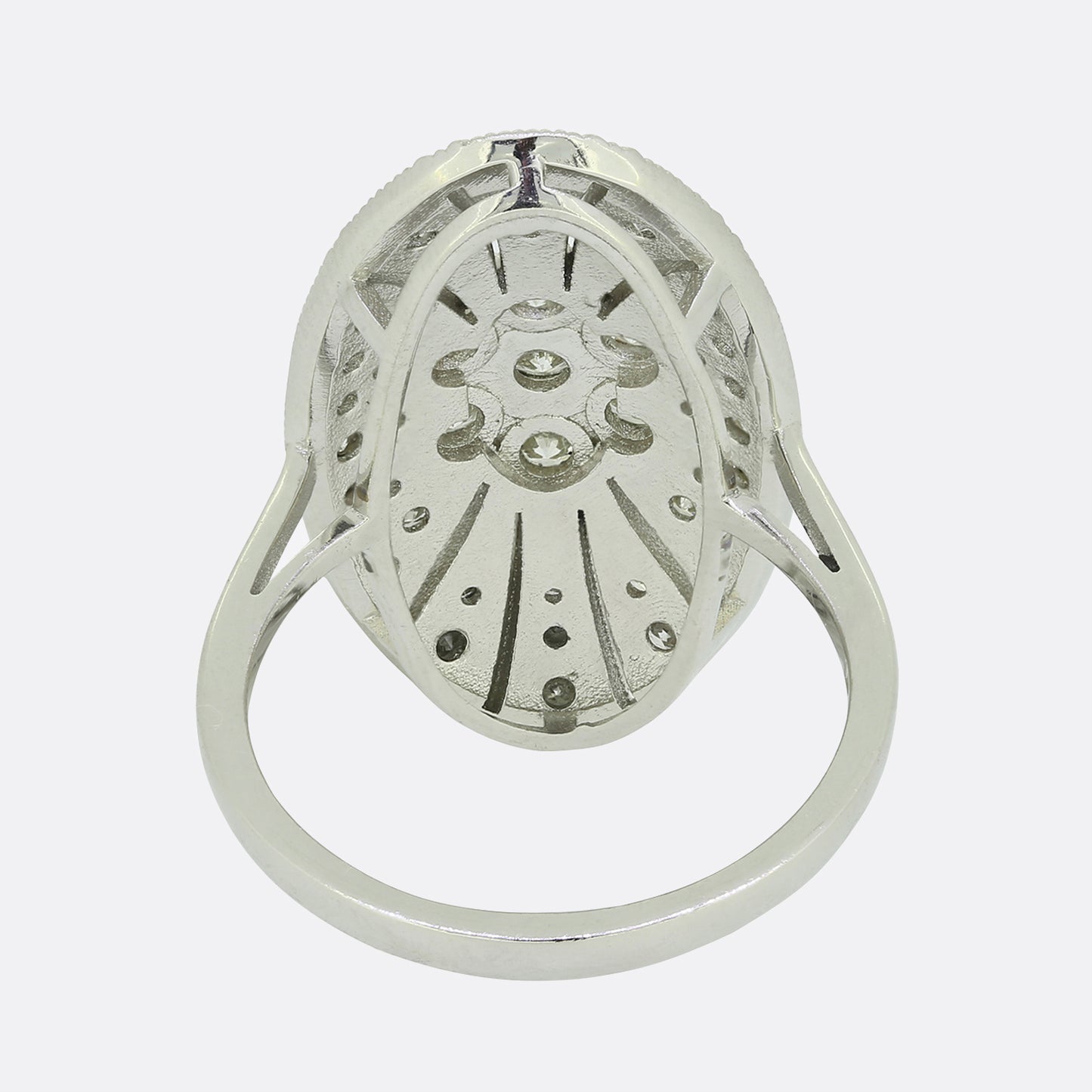 Diamond Daisy Cluster Cocktail Ring