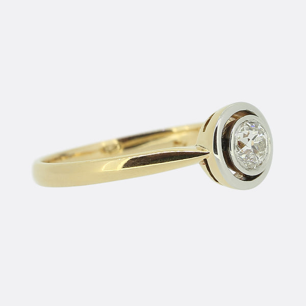 0.30 Carat Old Cut Diamond Solitaire Ring
