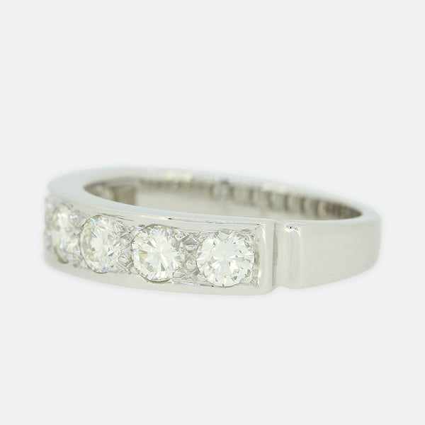 1.05 Carat Diamond Half Eternity Ring