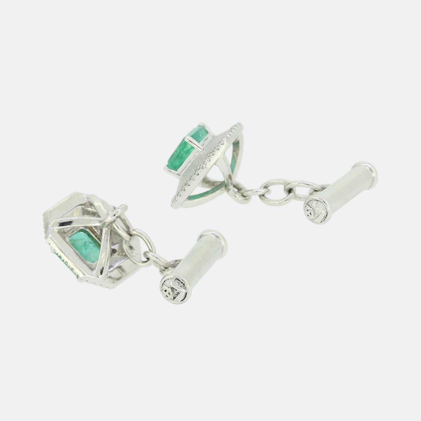 TVJ Emerald and Diamond Cufflinks