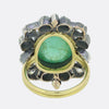 Gaetano Chiavetta 8.50ct Cabochon Emerald and Diamond Ring