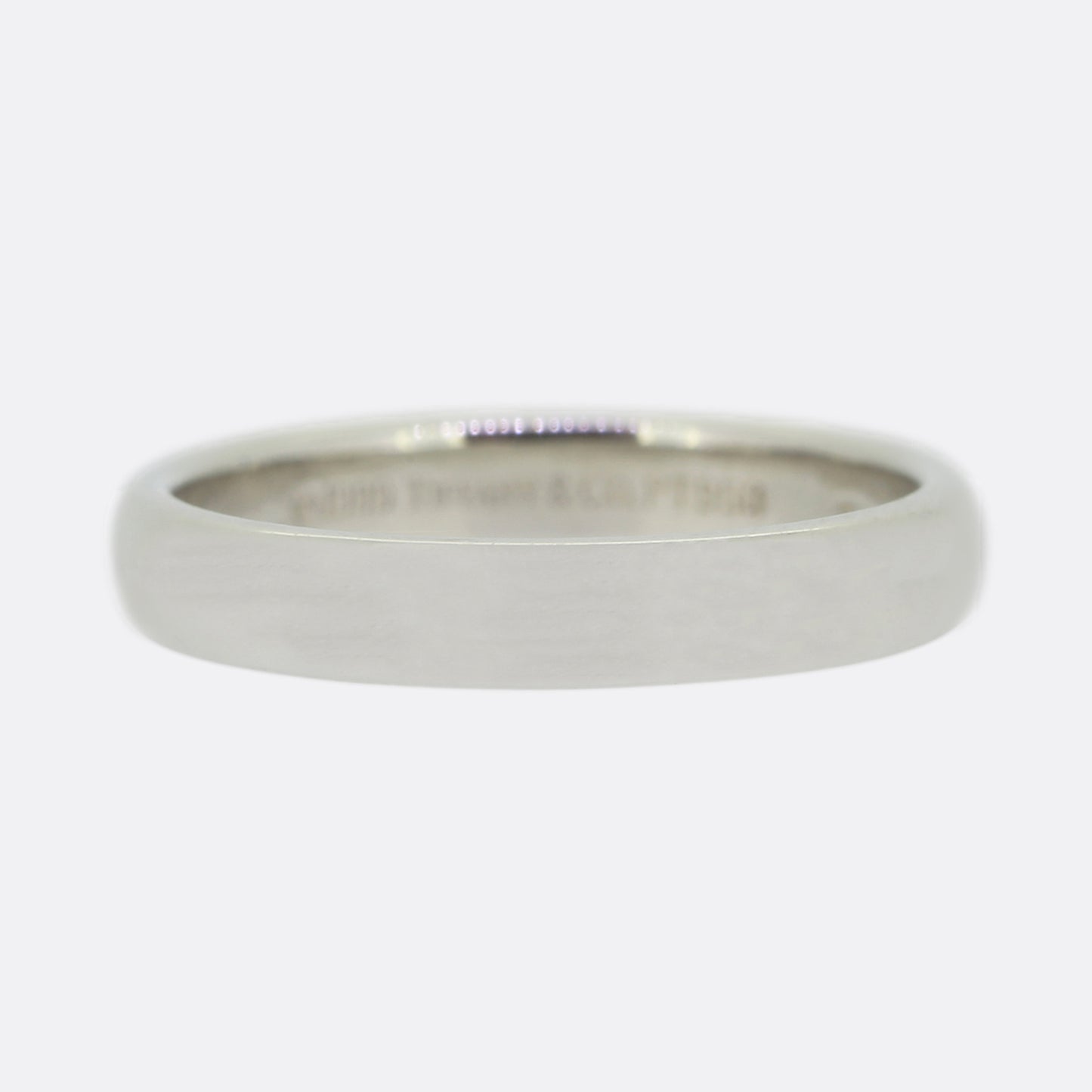Tiffany and Co. Platinum 3mm Band Ring Size I
