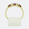 Edwardian Ruby and Diamond Five Stone Ring