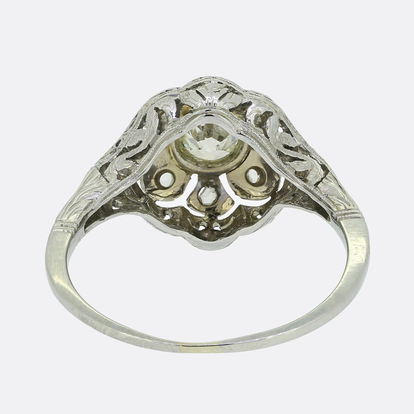 Art Deco Diamond Filigree Ring