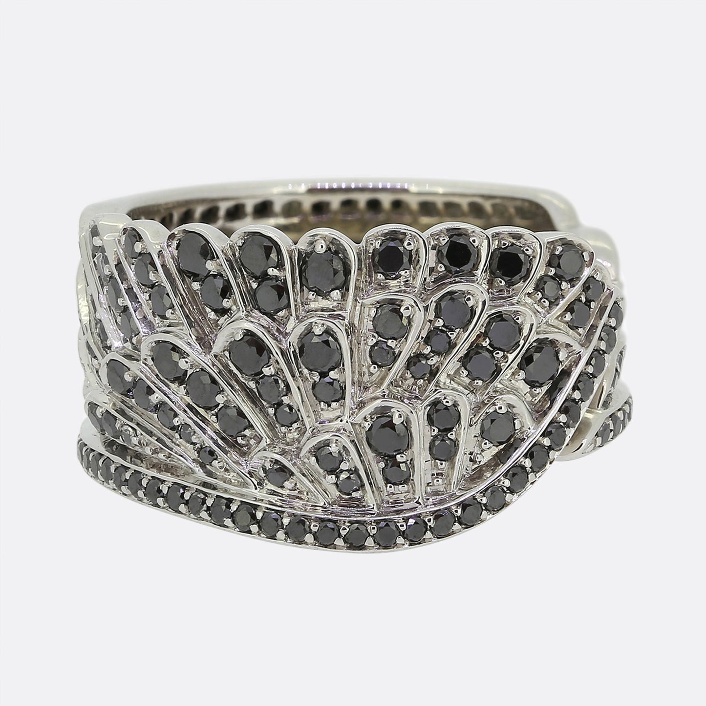 Garrard Black Diamond Winged Ring