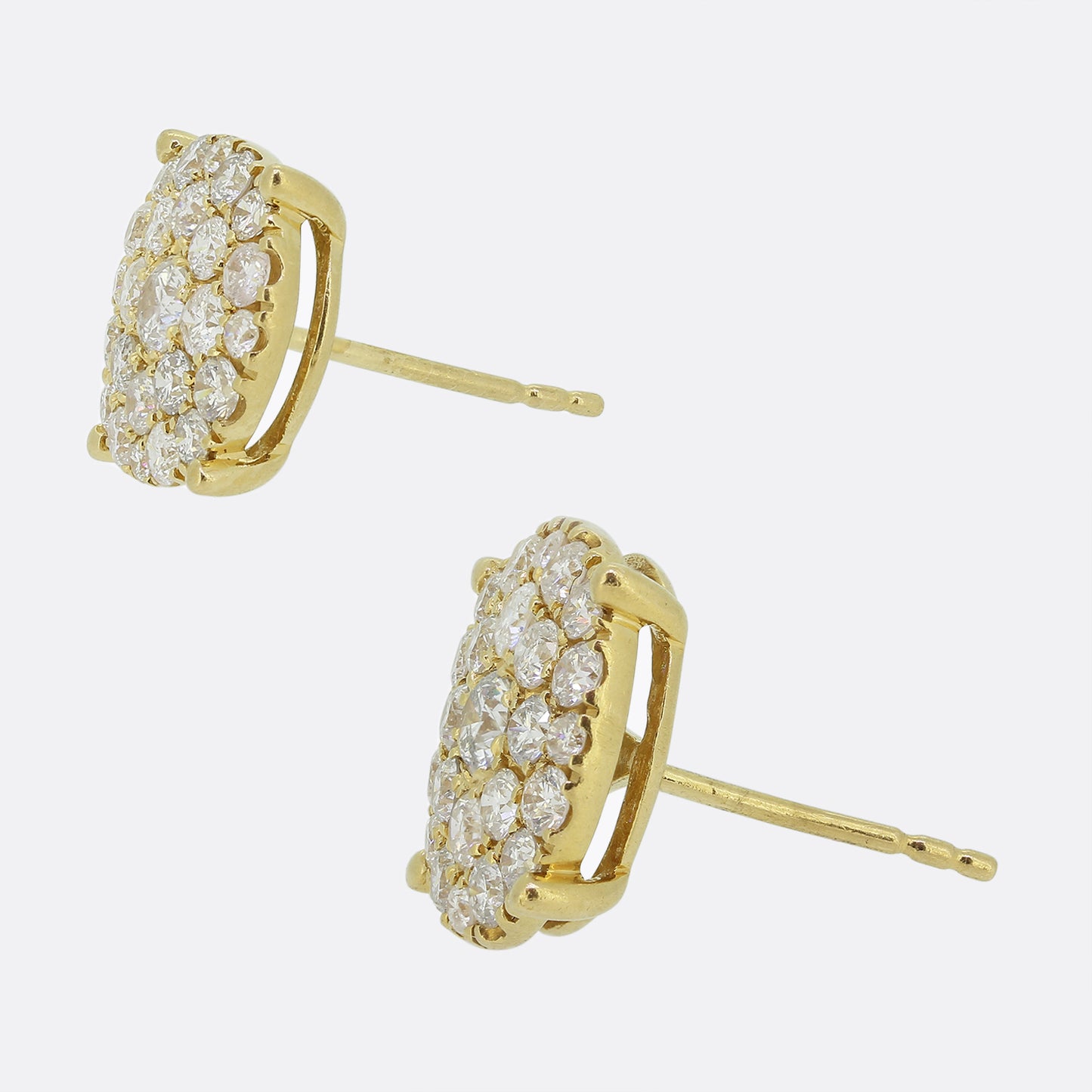 0.90 Carat Diamond Cluster Earrings