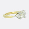 2.40 Carat Princess and Trillion Cut Diamond Three Stone Ring