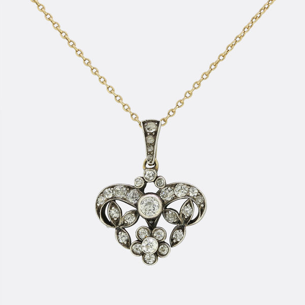Victorian Old Cut Diamond Pendant