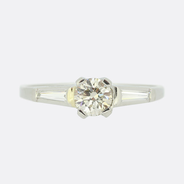 0.50 Carat Brilliant Cut Diamond Solitaire Ring