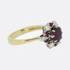 Vintage Ruby and Diamond Cluster Ring