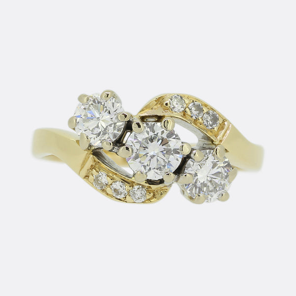 1.08 Carat Diamond Twist Ring