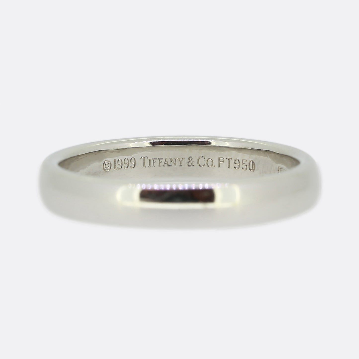 Tiffany and Co. Platinum 3mm Band Ring Size I