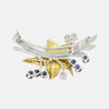 Cropp & Farr Sapphire, Pearl and Diamond Floral Brooch