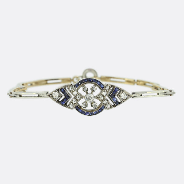 Art Deco Sapphire and Diamond Bracelet