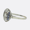 Art Deco Sapphire and Diamond Cluster Ring